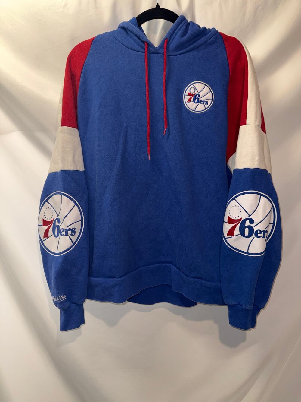 Mitchell & Ness Philadelphia 76ers Hardwood Classics Hoodie Mens L Sixers NBA